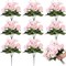 8 Bouquets Wedding Silk Peony Hydrangea Flowers with Stems Elegant Faux Vintage Artificial Flowers for Decoration for DIY Table Party Decor Centerpieces Home